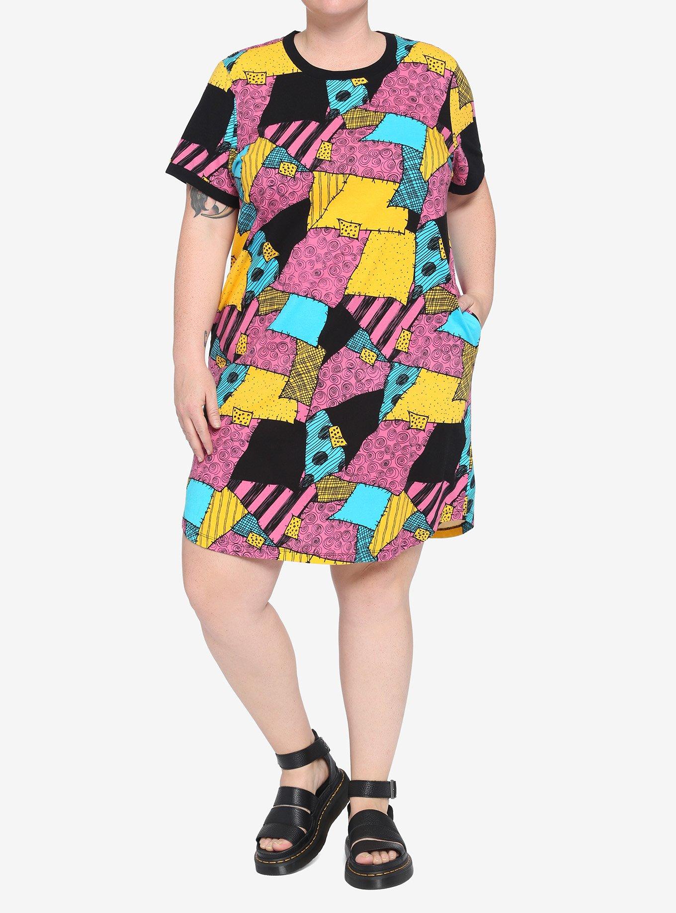 The Nightmare Before Christmas Sally T-Shirt Dress Plus Size, MULTI, alternate