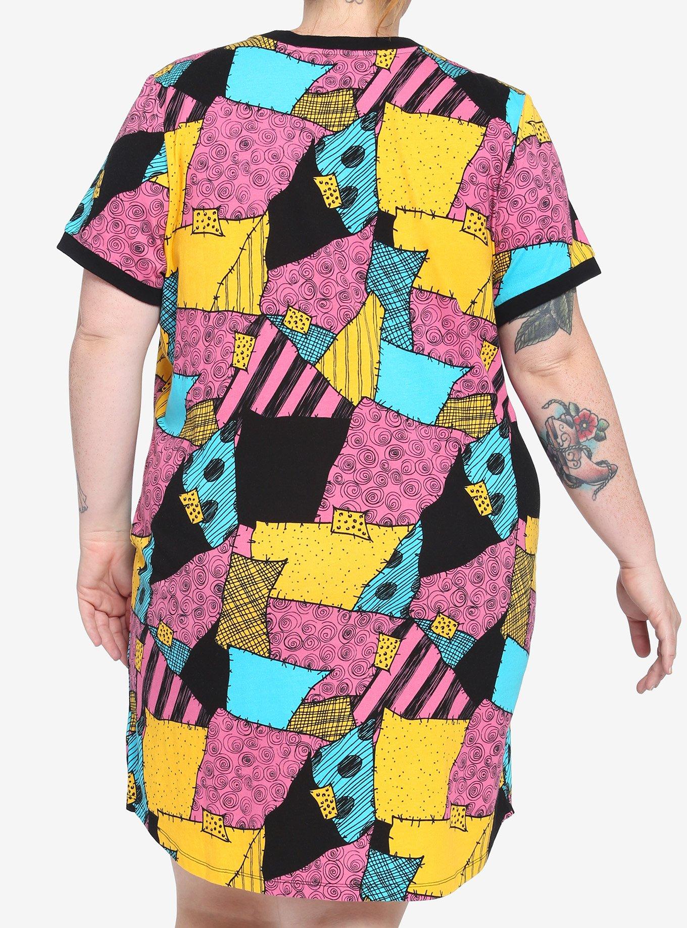 The Nightmare Before Christmas Sally T-Shirt Dress Plus Size, MULTI, alternate