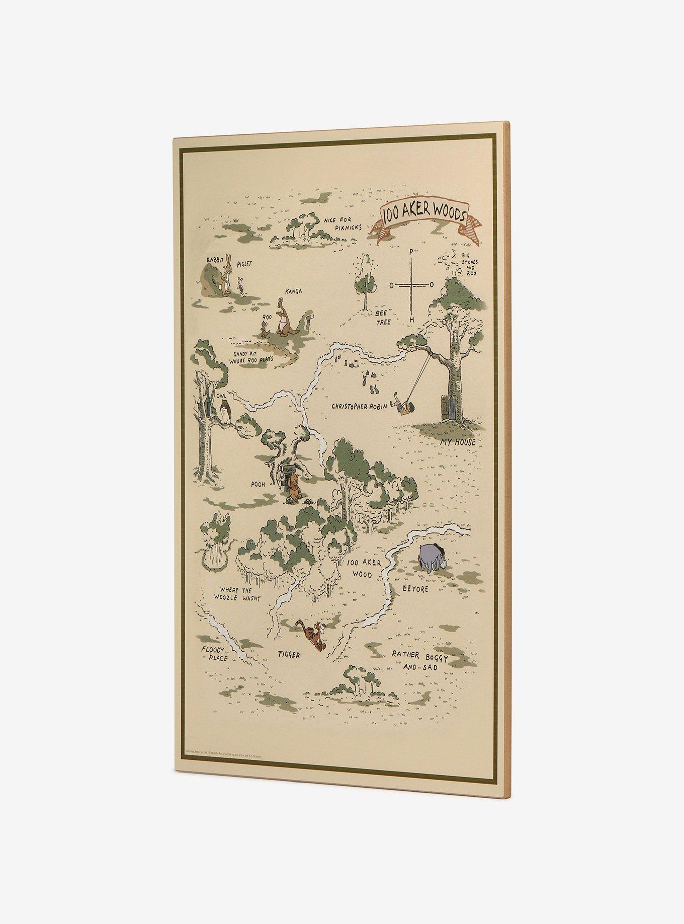 Disney Winnie The Pooh Map Wood Wall Decor, , alternate