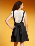 Black High-Waisted Suspender Skirt, BLACK, alternate