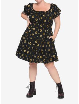Sunflower Tiered Smocked Dress Plus Size, , hi-res