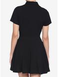 Black Collared Button-Up Dress, BLACK, alternate