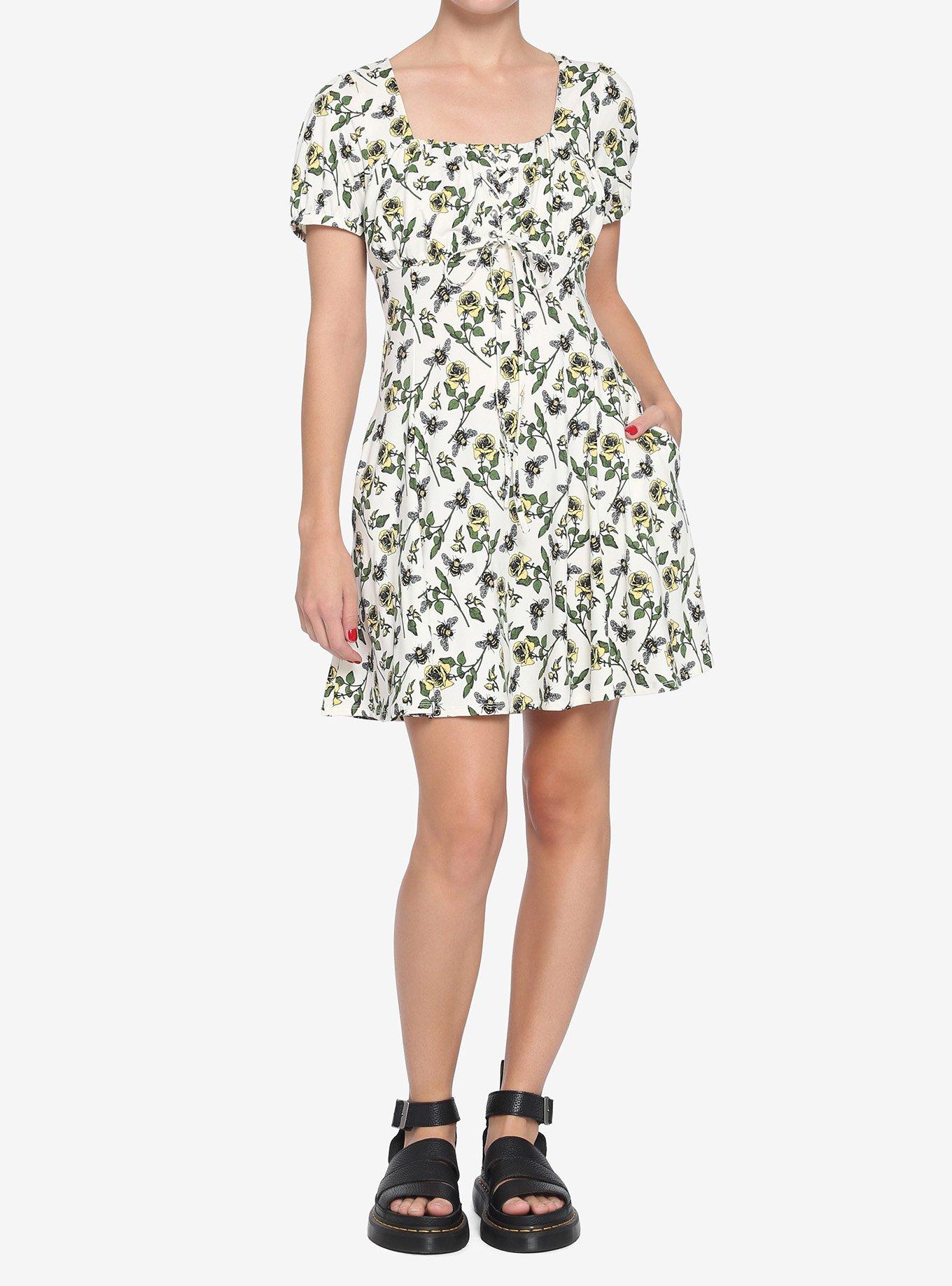 Bees & Roses Empire Dress, MULTI, alternate
