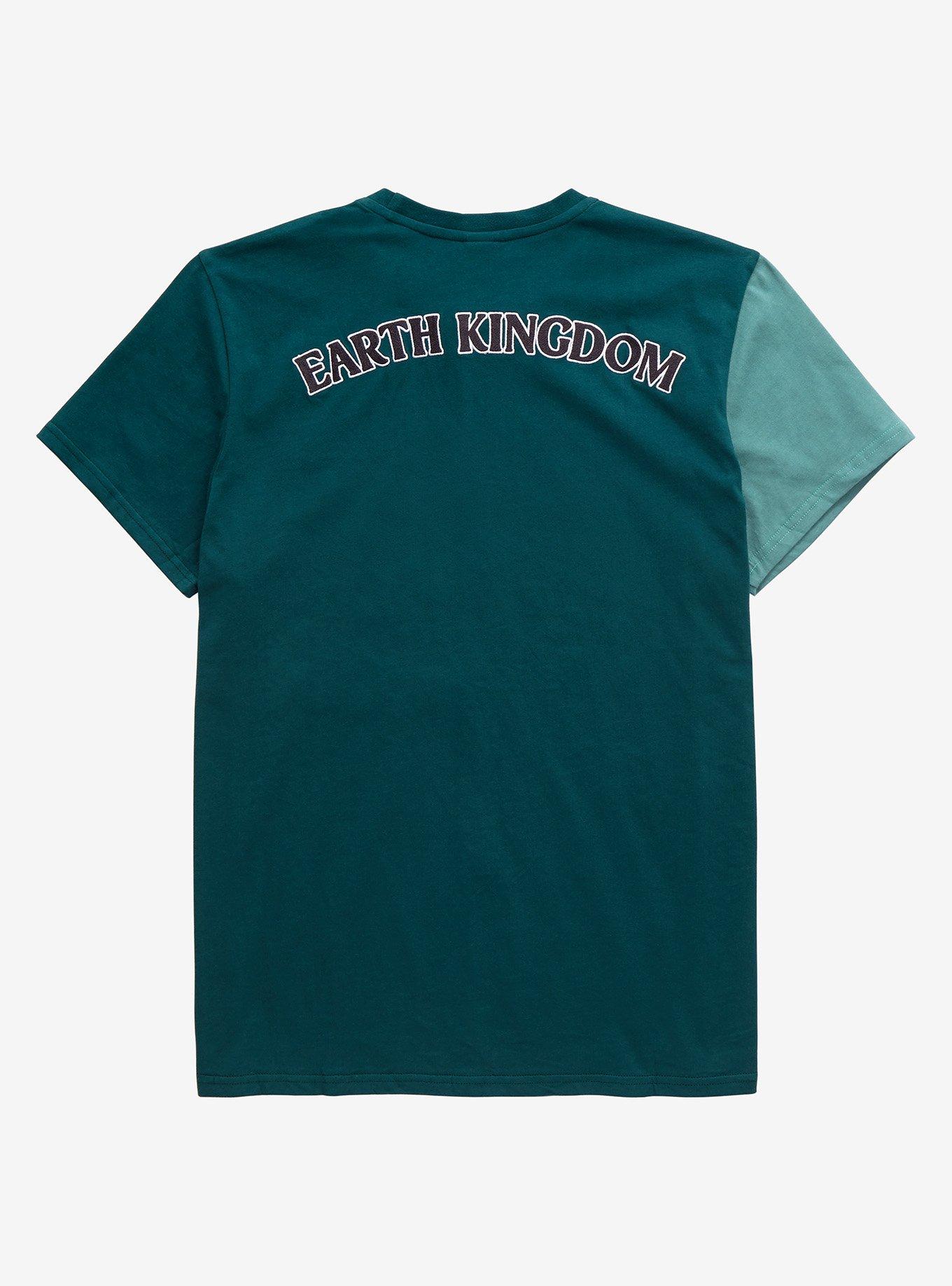 Avatar: The Last Airbender Earth Kingdom Color Block T-Shirt - BoxLunch Exclusive, GREEN, alternate