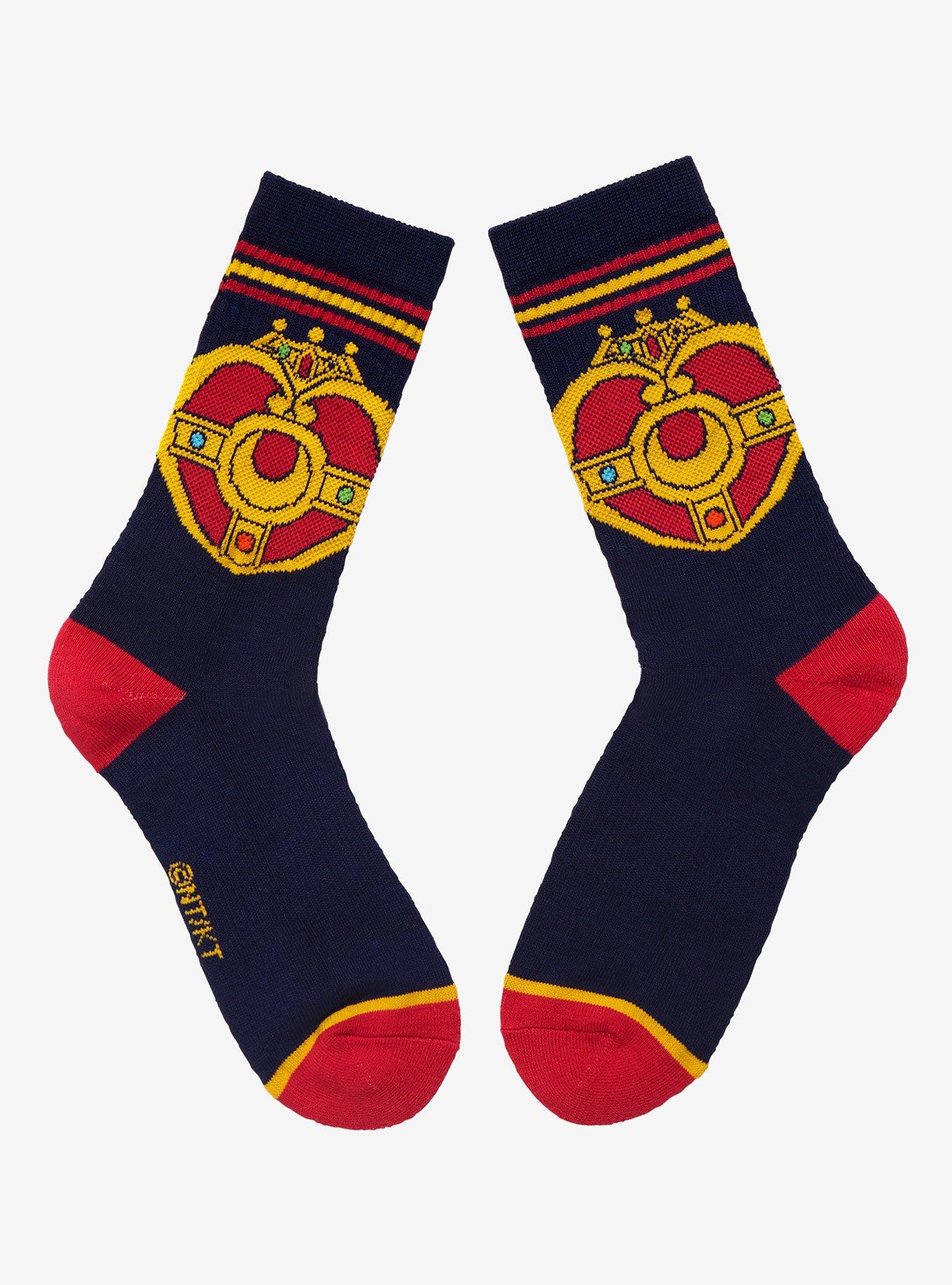 Sailor Moon Crystal Cosmic Heart Compact Crew Socks, , alternate