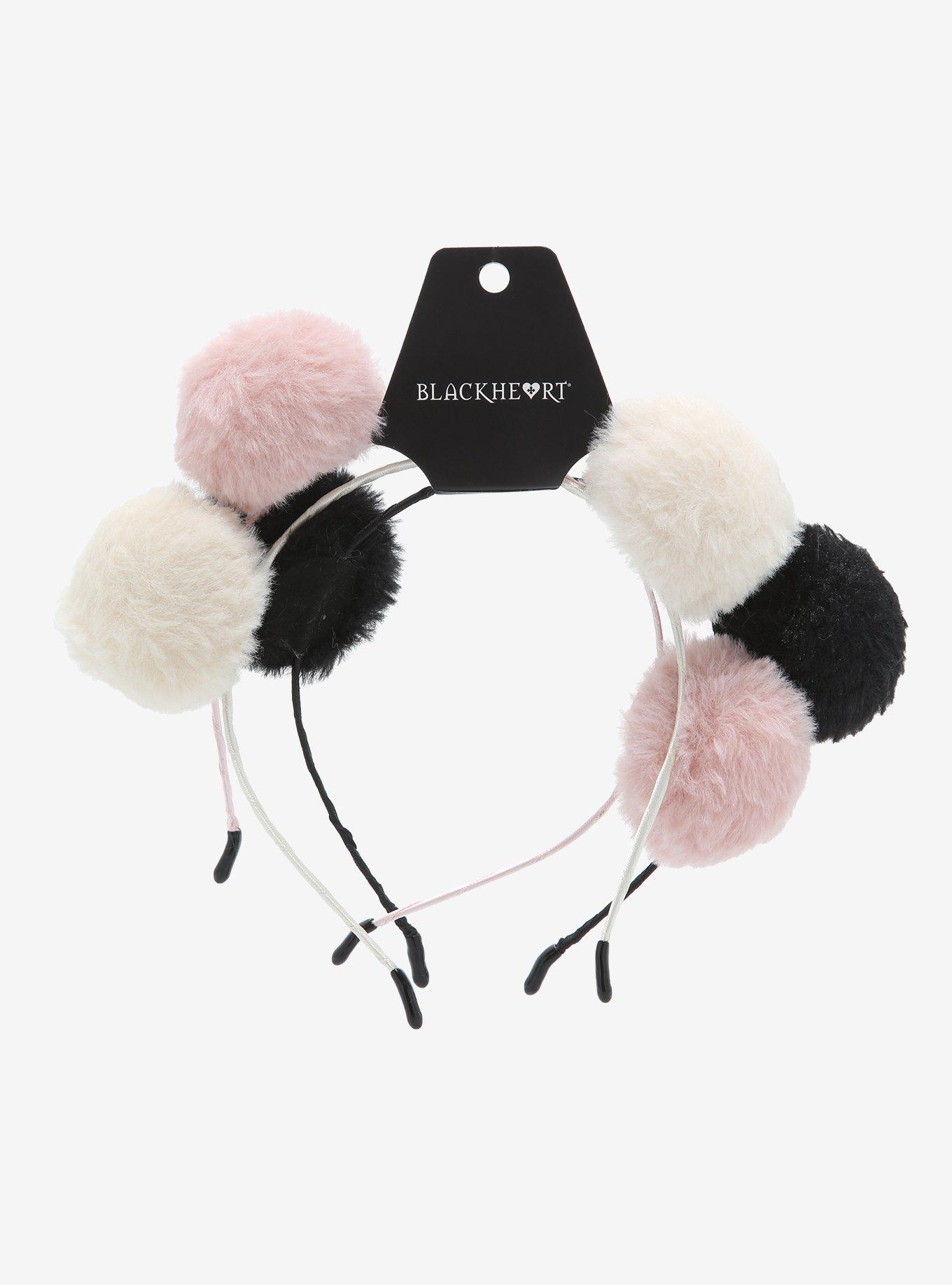 Pom Cat Ear Headband Set, , alternate