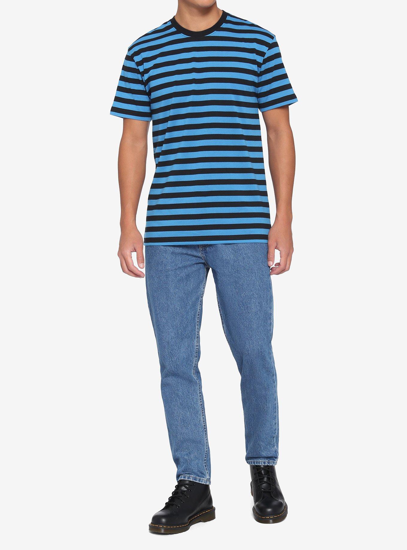 Blue & Black Stripe T-Shirt, STRIPE - BLUE, alternate