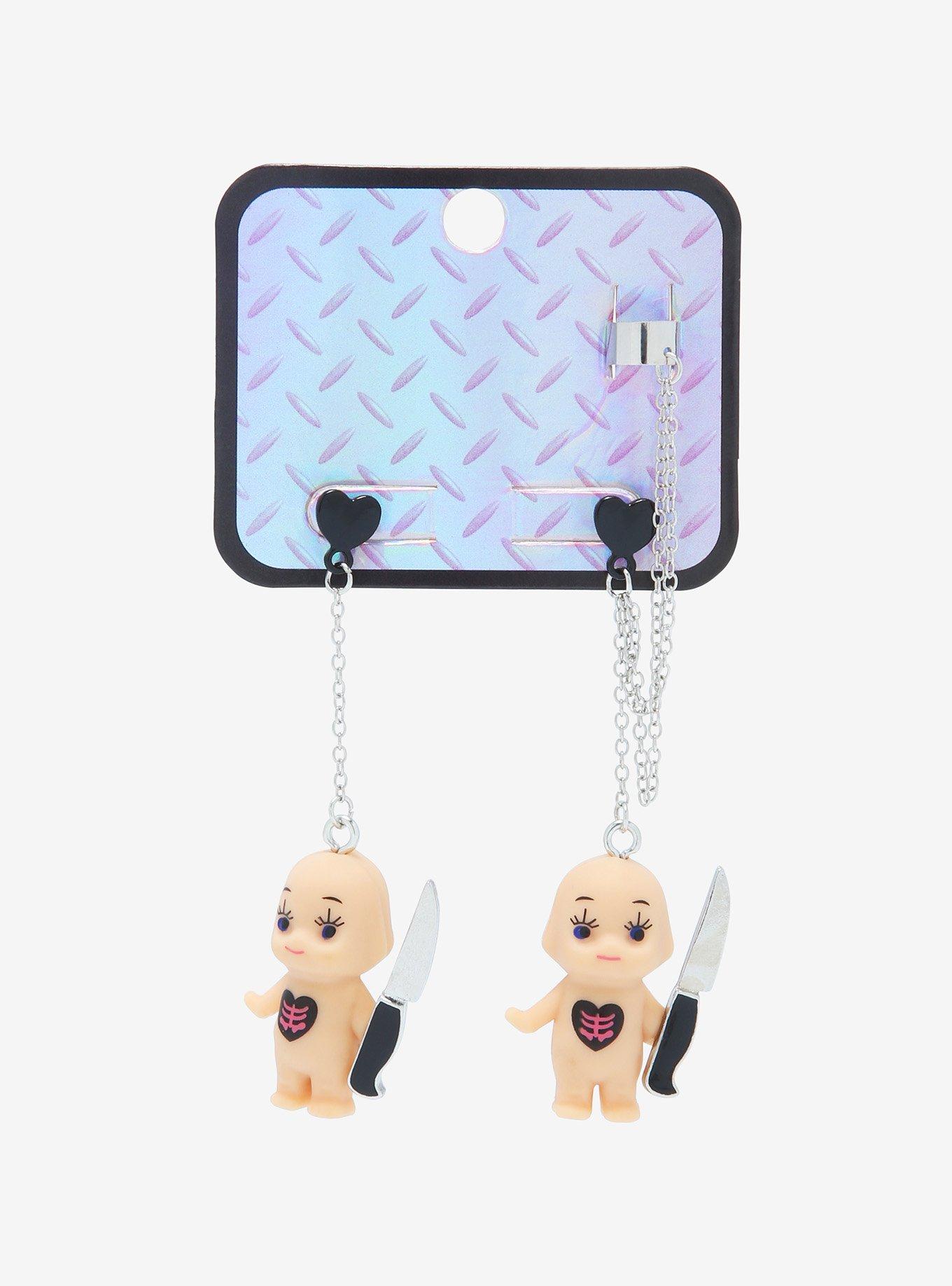 Baby With Weapon Cuff Earrings, , alternate