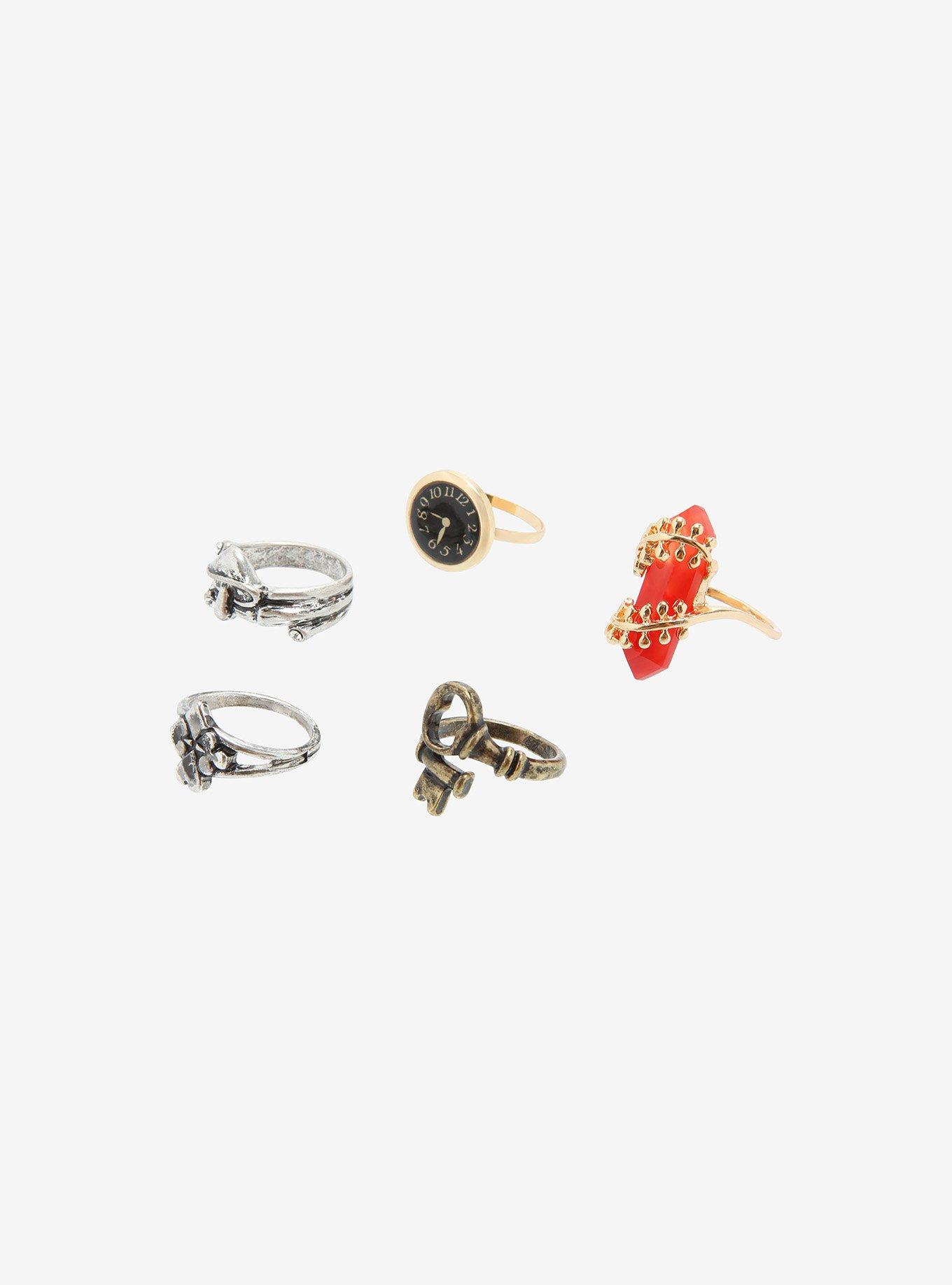 Alice In Wonderland Ring Set, , alternate