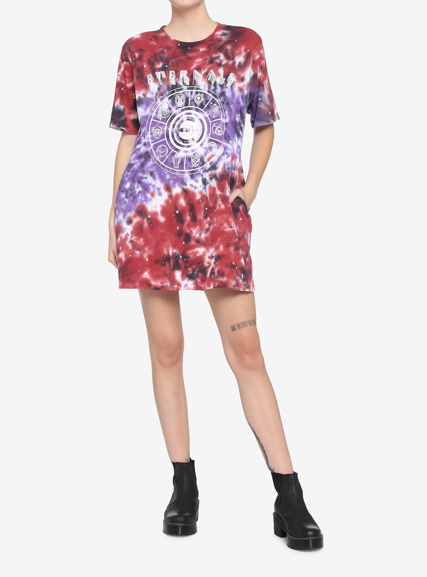 Her Universe Marvel Eternals Cosmic Tie-Dye T-Shirt Dress, MULTI, alternate
