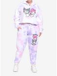 My Melody & Kuromi Pink & Purple Wash Girls Sweatpants Plus Size, MULTI, alternate
