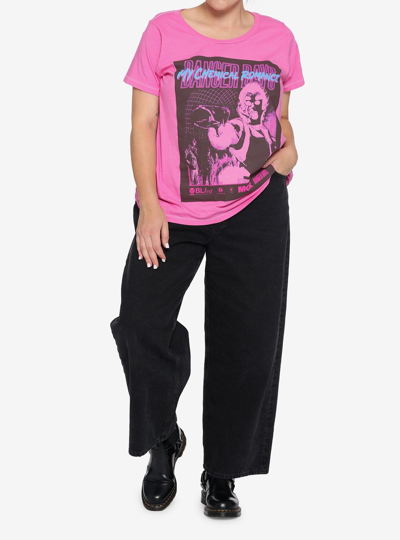 My Chemical Romance Danger Days Draculoid Girls T-Shirt Plus Size, PINK, alternate