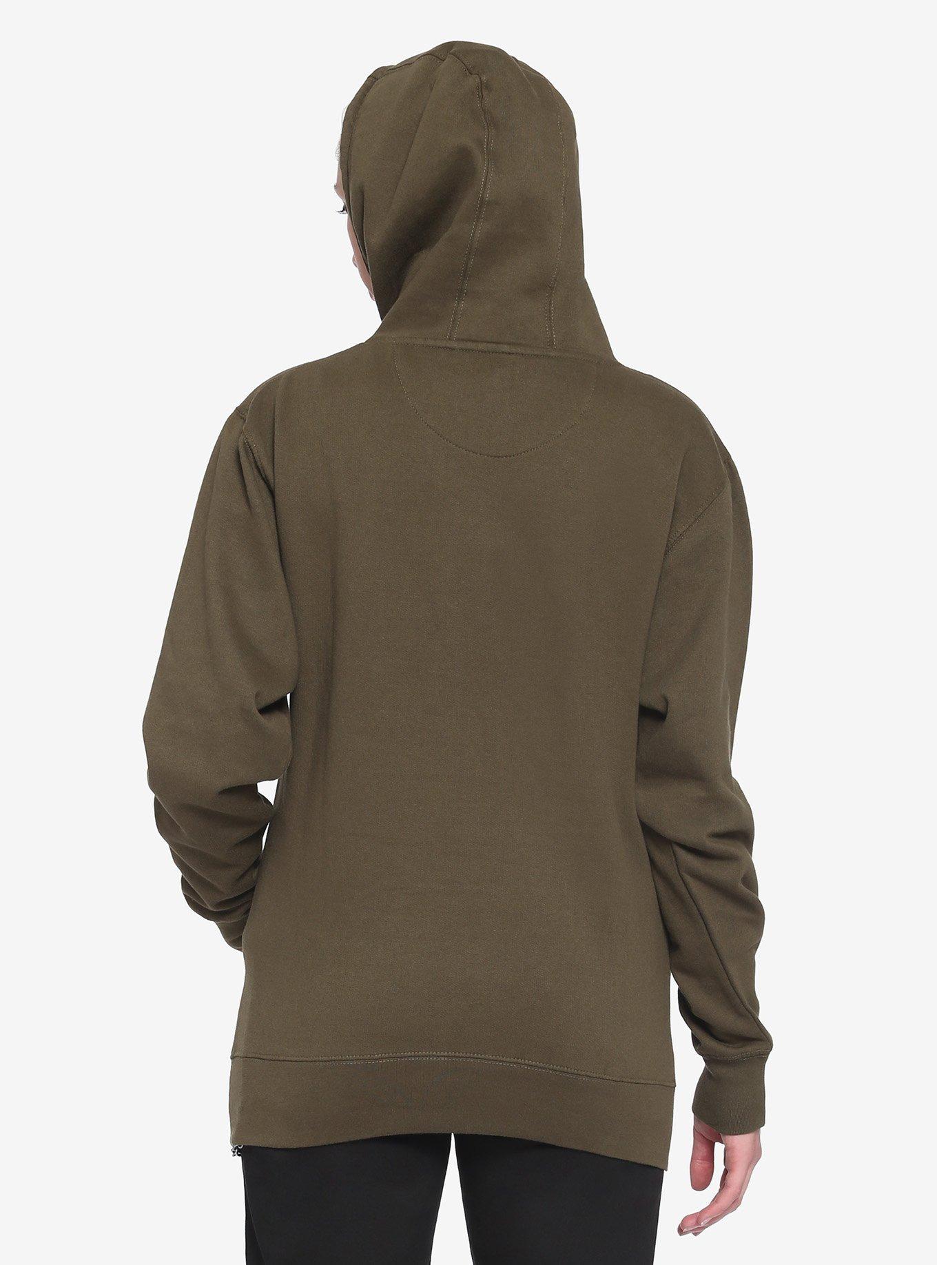 Green Day Dookie Girls Hoodie, GREEN, alternate