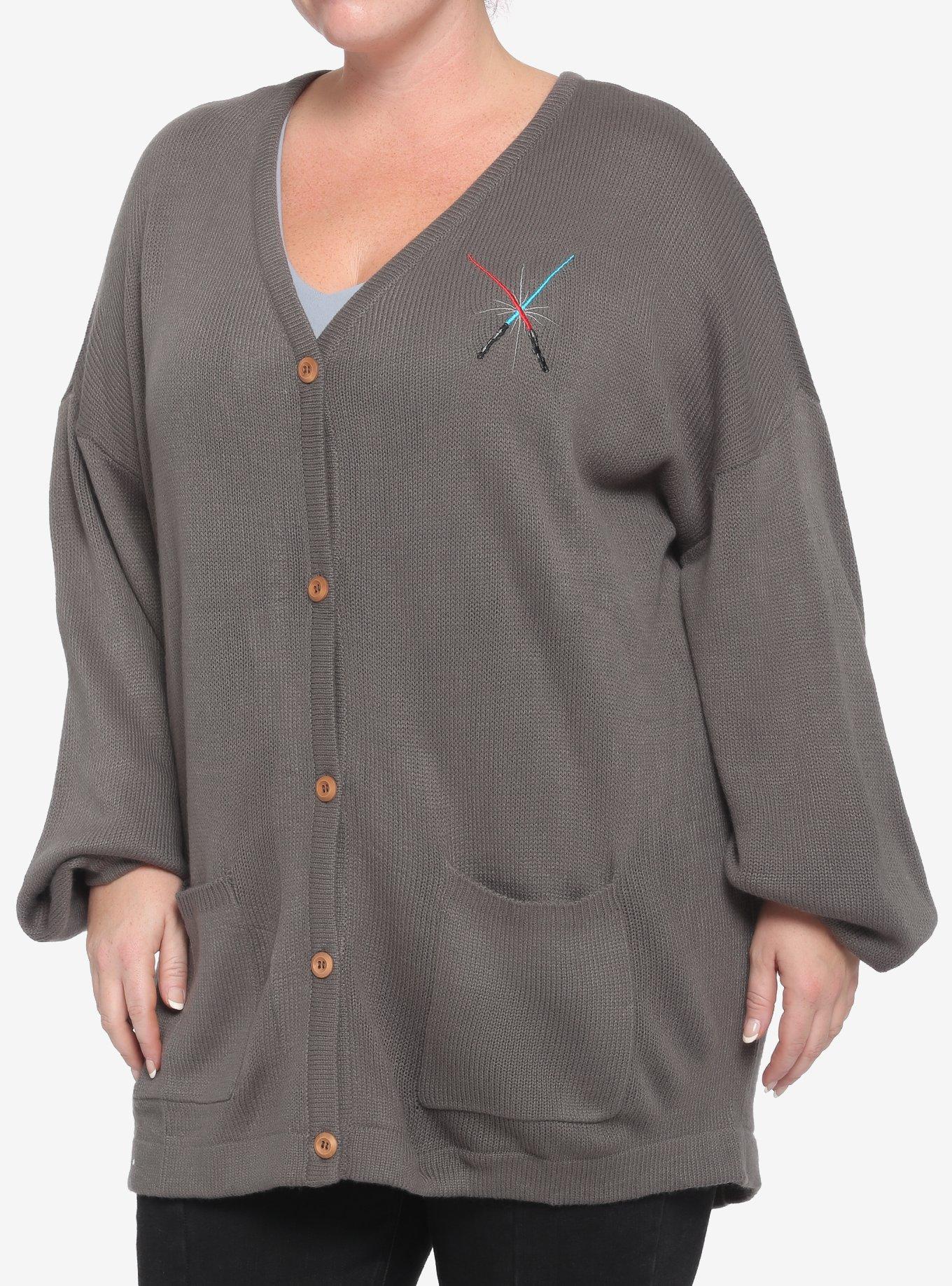 Her Universe Star Wars Jedi Embroidered Open Cardigan Plus Size Her Universe Exclusive, MULTI, alternate