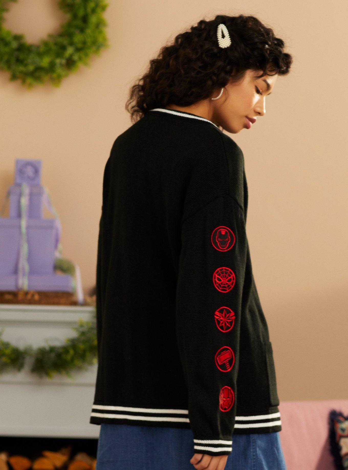 Her Universe Marvel Avengers Symbols Embroidered Cardigan Her Universe Exclusive, MULTI, alternate