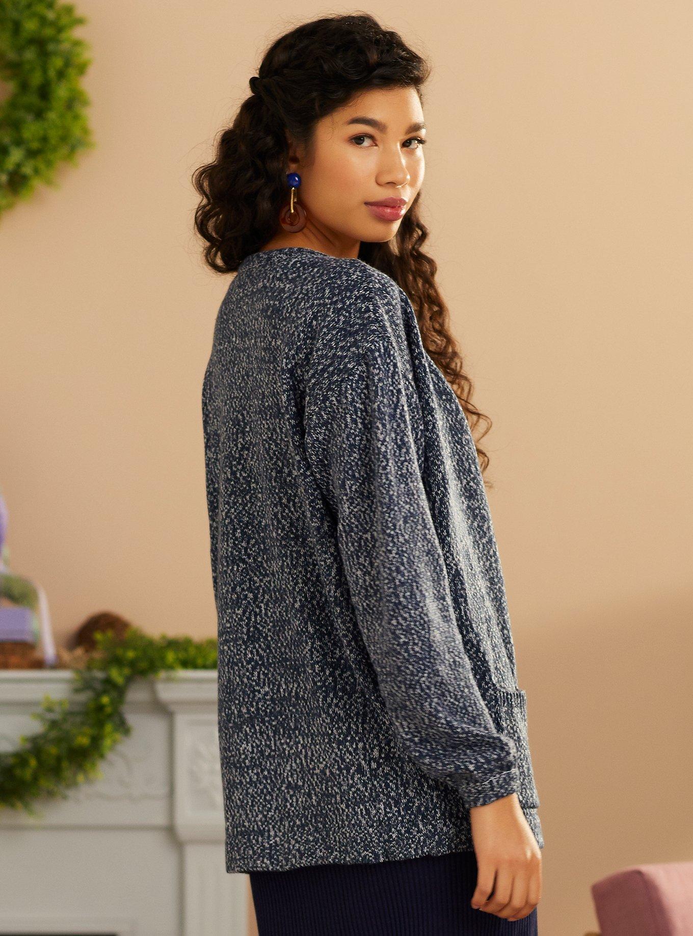 Her Universe Disney Logo Marled Open Cardigan Her Universe Exclusive, MULTI, alternate