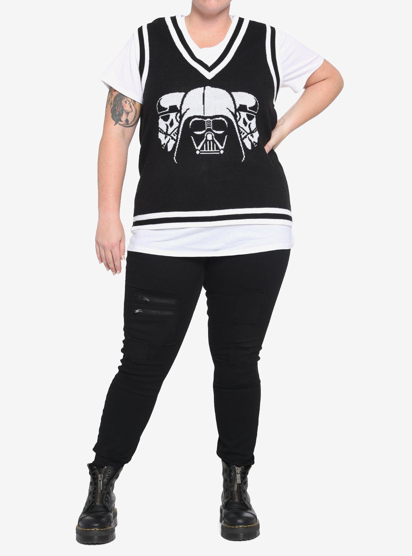 Her Universe Star Wars Dark Side Sweater Vest Plus Size Her Universe Exclusive, MULTI, alternate