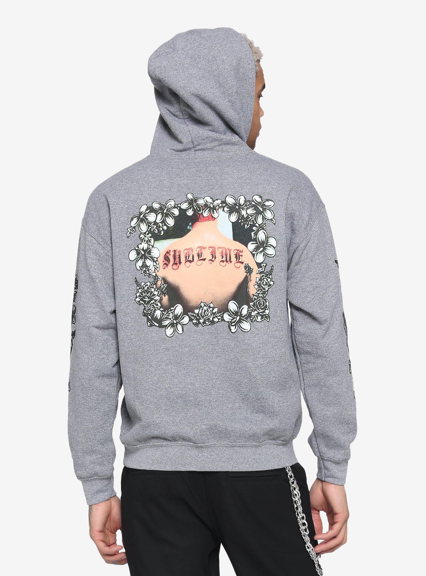 Sublime Floral Framed Cropped Hoodie