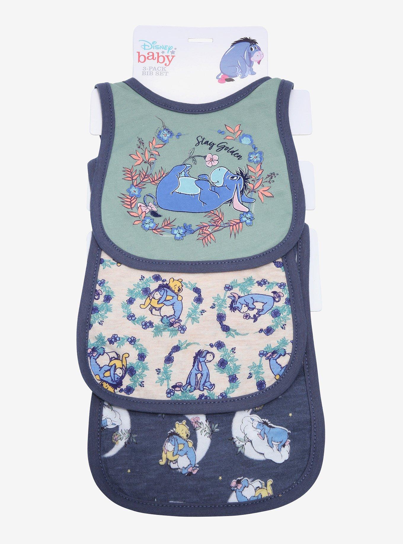 Disney Winnie the Pooh Eeyore Floral Bib Set - BoxLunch Exclusive, , alternate