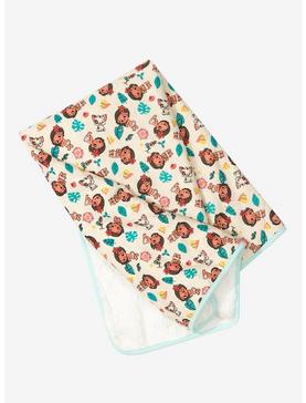 Disney Moana Tropical Icons Allover Print Swaddle Blanket - BoxLunch Exclusive, , hi-res
