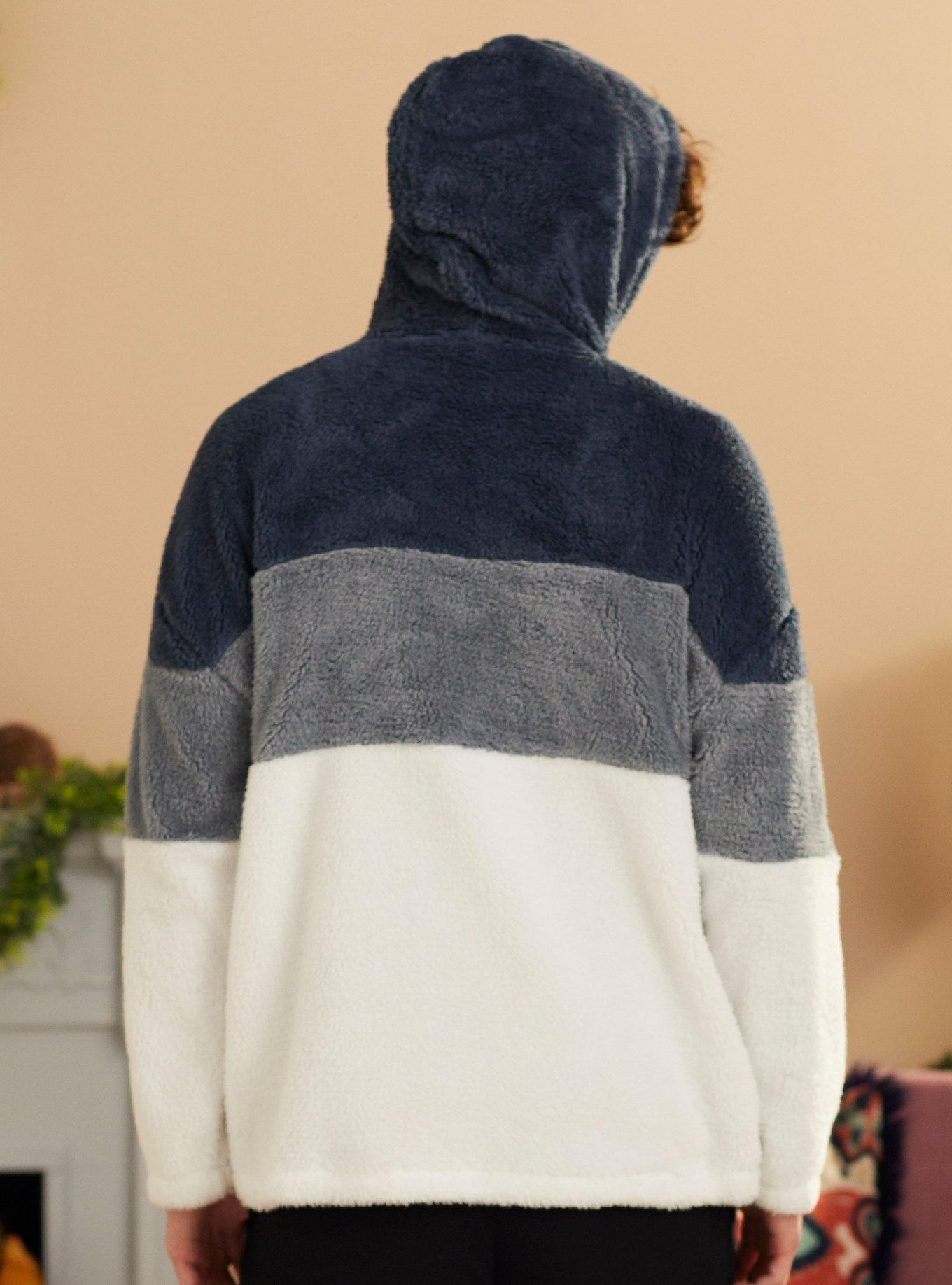 Color Block Sherpa Hoodie