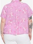 Hello Kitty Strawberry Milk Girls Woven Button-Up Plus Size, MULTI, alternate