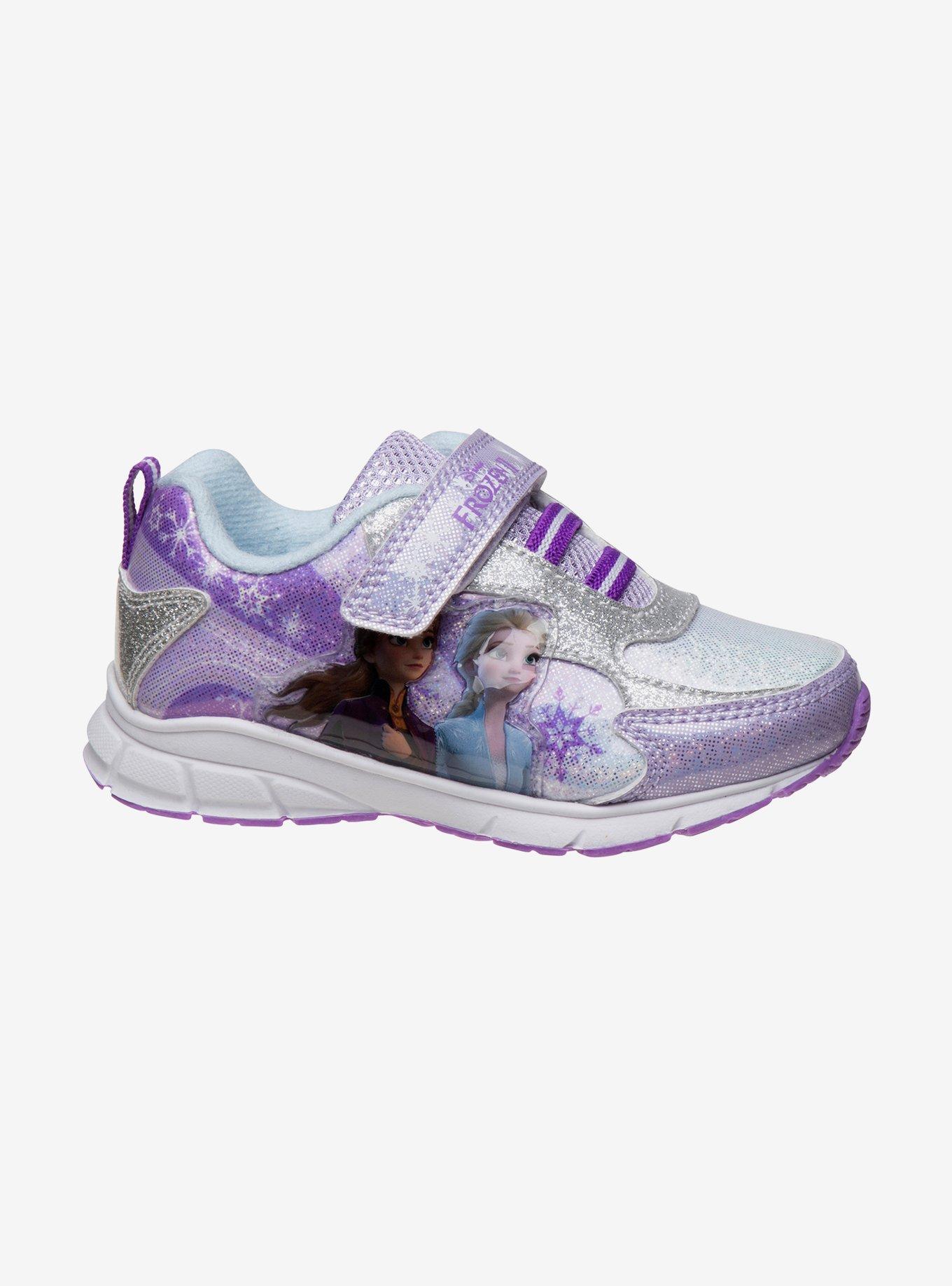 Disney Frozen II Girls Hook and Loop Sneaker Purple, , hi-res