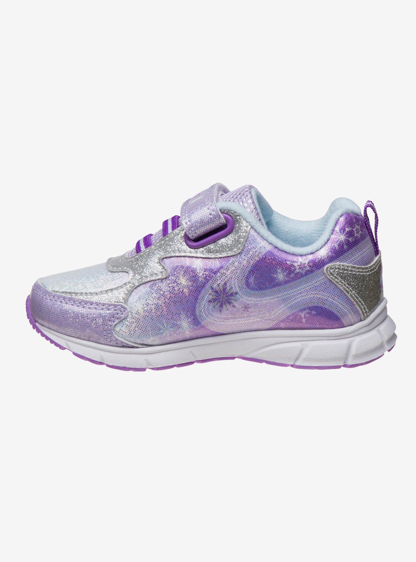 Disney Frozen II Girls Hook and Loop Sneaker Purple
