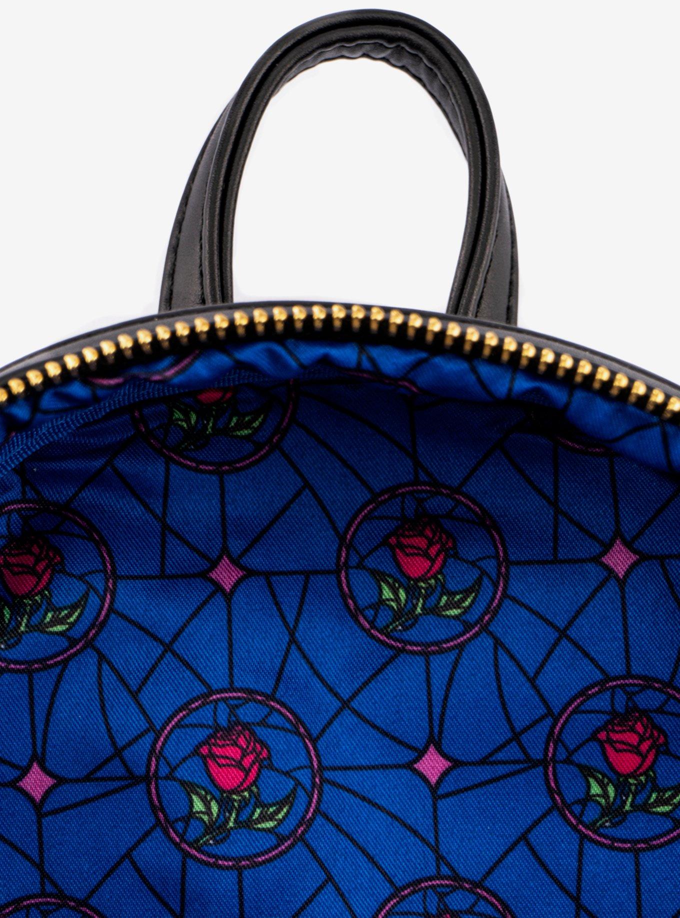Loungefly Disney Beauty And The Beast Stained Glass Mini Backpack, , alternate