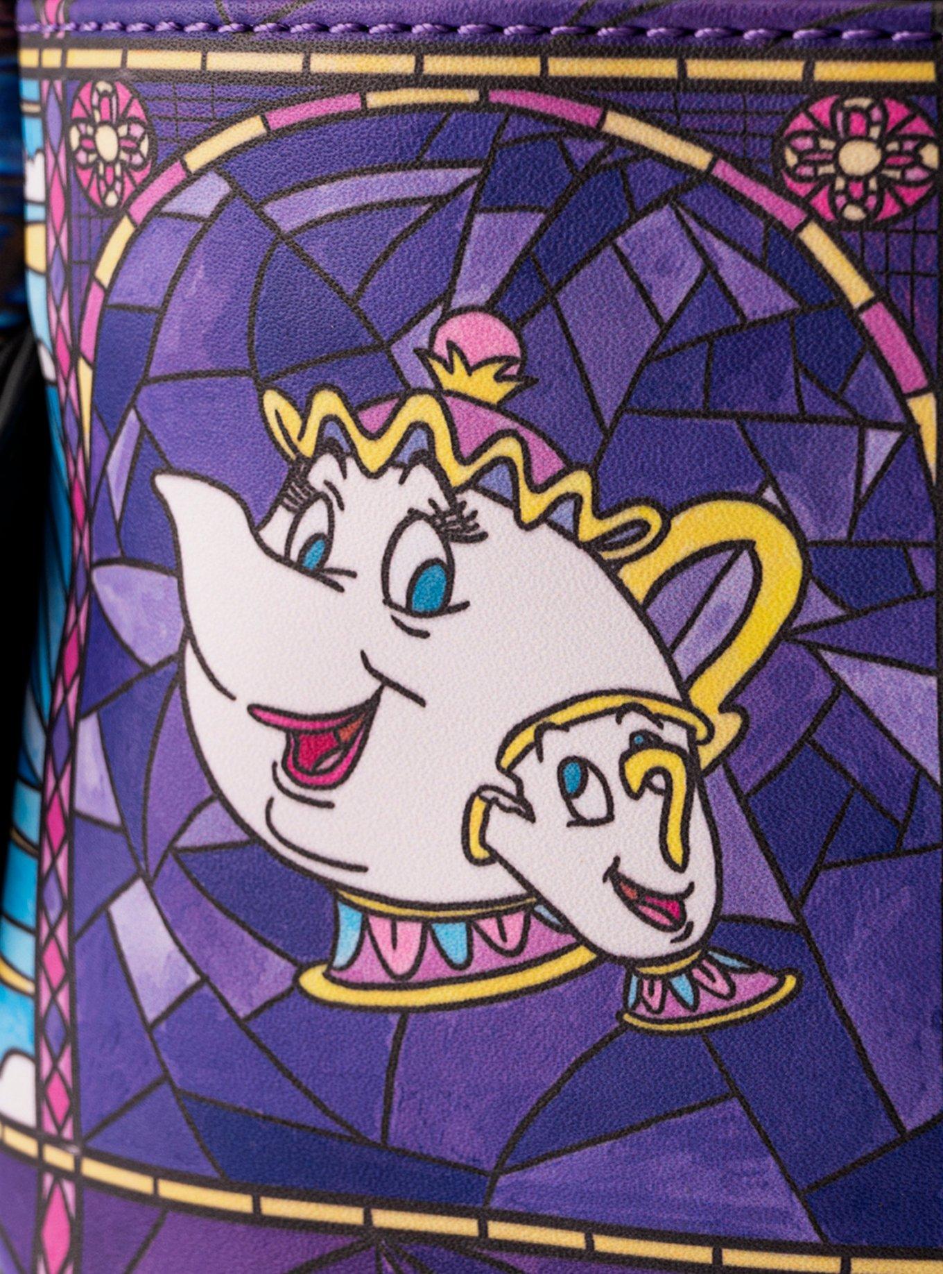 Loungefly Disney Beauty And The Beast Stained Glass Mini Backpack, , alternate