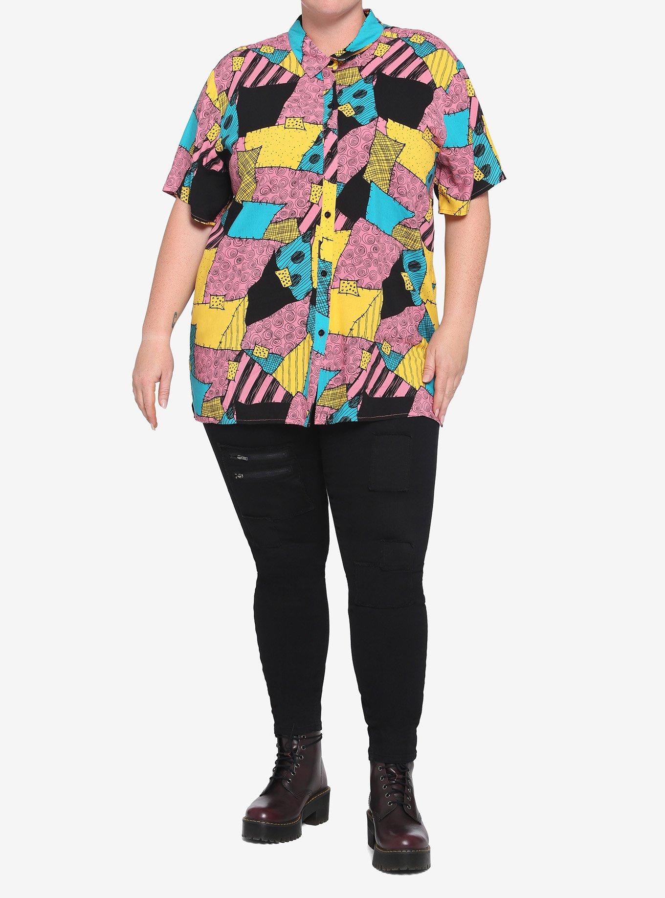 The Nightmare Before Christmas Sally Woven Button-Up Plus Size, MULTI, alternate