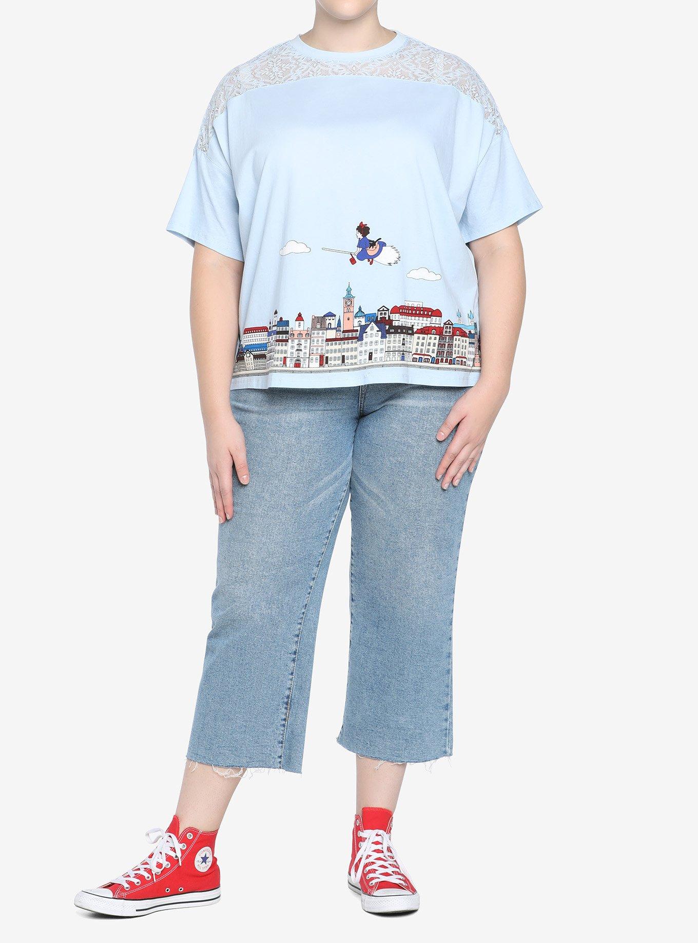 Her Universe Studio Ghibli Kiki's Delivery Service Town Lace Girls Top Plus Size, MULTI, alternate