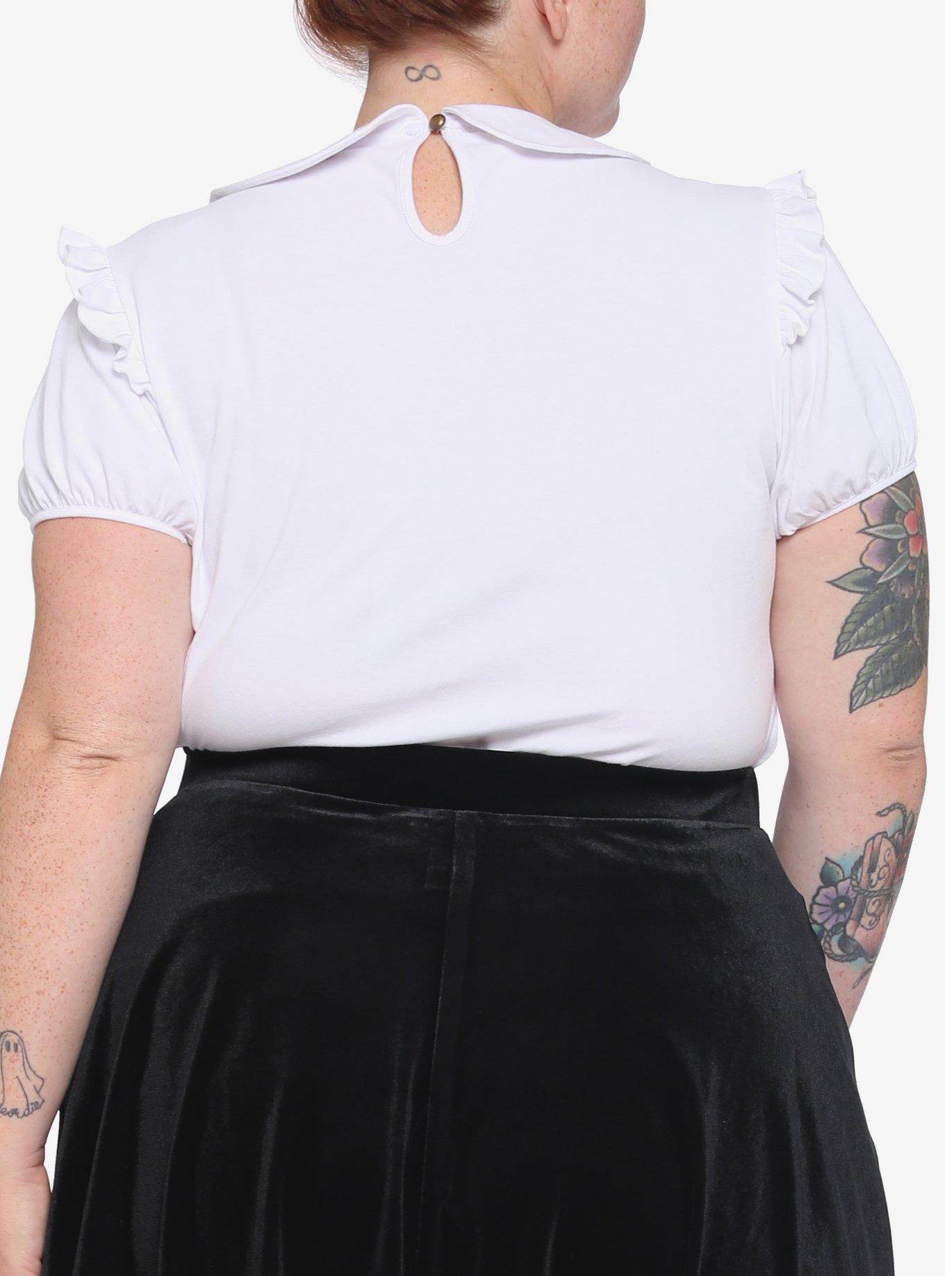 Harry Potter Embroidered Key Collar Top Plus Size, MULTI, alternate