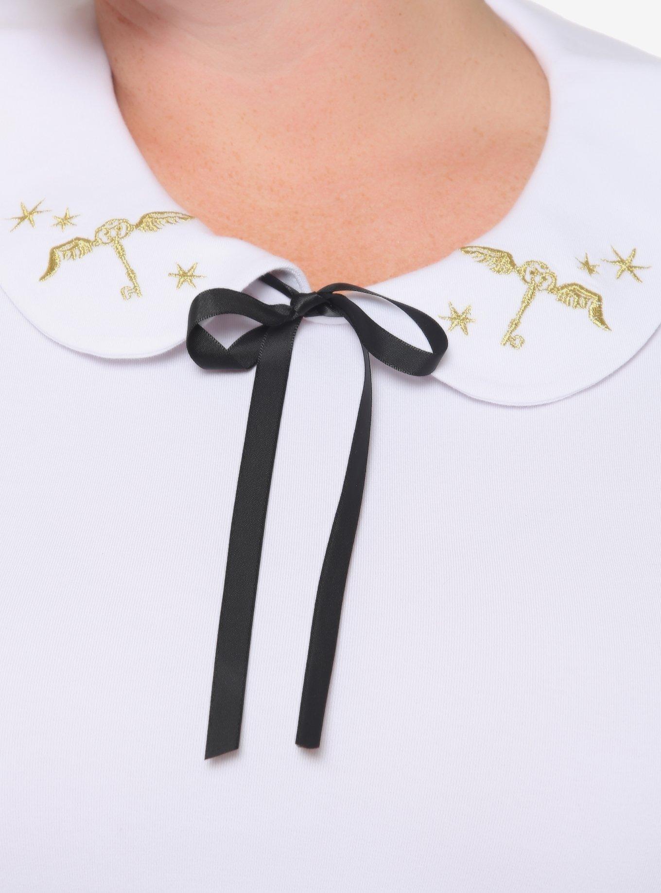 Harry Potter Embroidered Key Collar Top Plus Size, MULTI, alternate