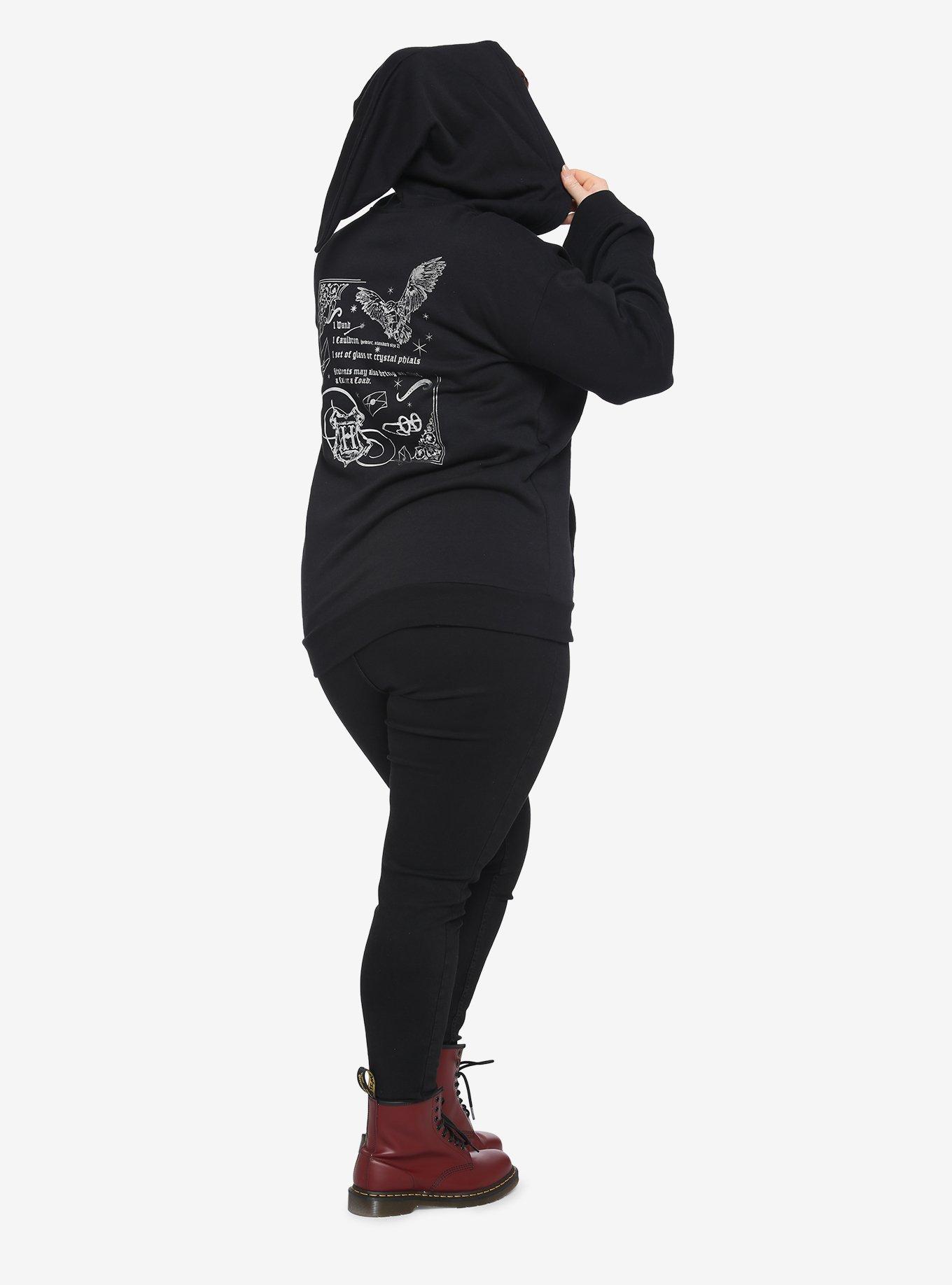 Harry Potter List Bell Sleeve Hoodie Plus Size, MULTI, alternate