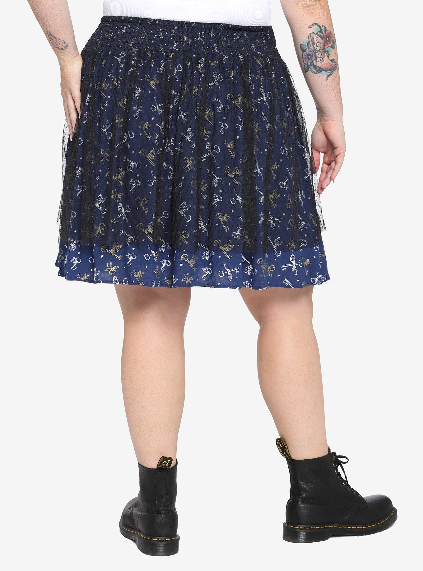 Harry Potter Flying Keys Skirt Plus Size, MULTI, alternate