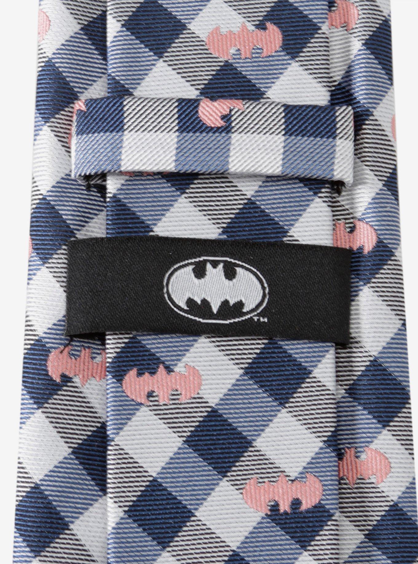 DC Comics Batman Plaid Navy Tie, , alternate