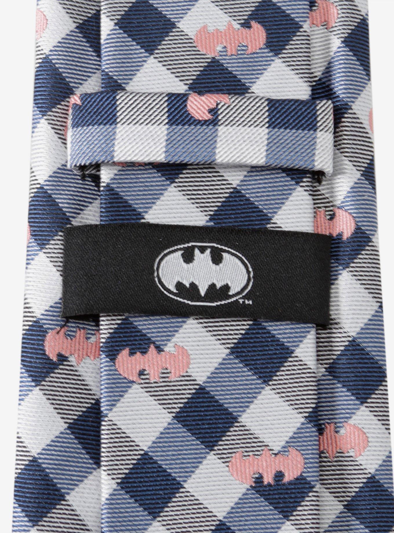 DC Comics Batman Plaid Navy Tie, , hi-res