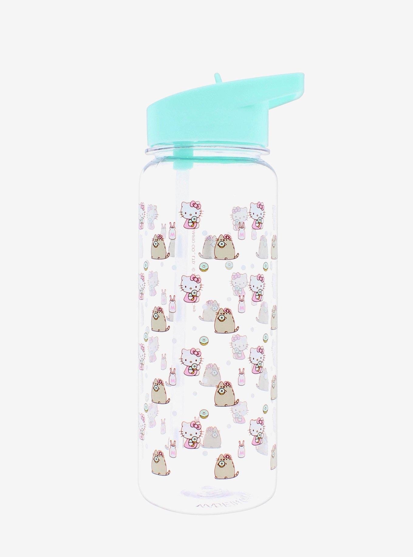 Hello Kitty x Pusheen Shatterproof Water Bottle with Pop-Up Straw