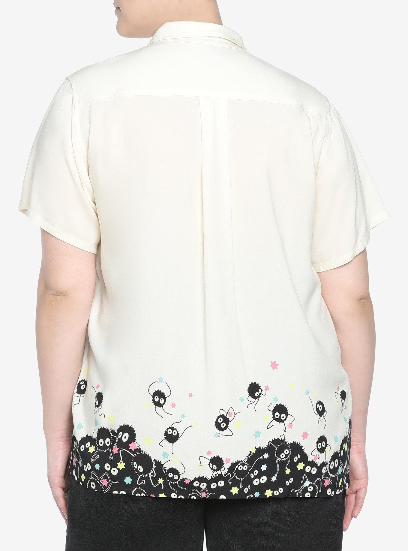 Her Universe Studio Ghibli Spirited Away Soot Sprite Woven Button-Up Plus Size, MULTI, alternate