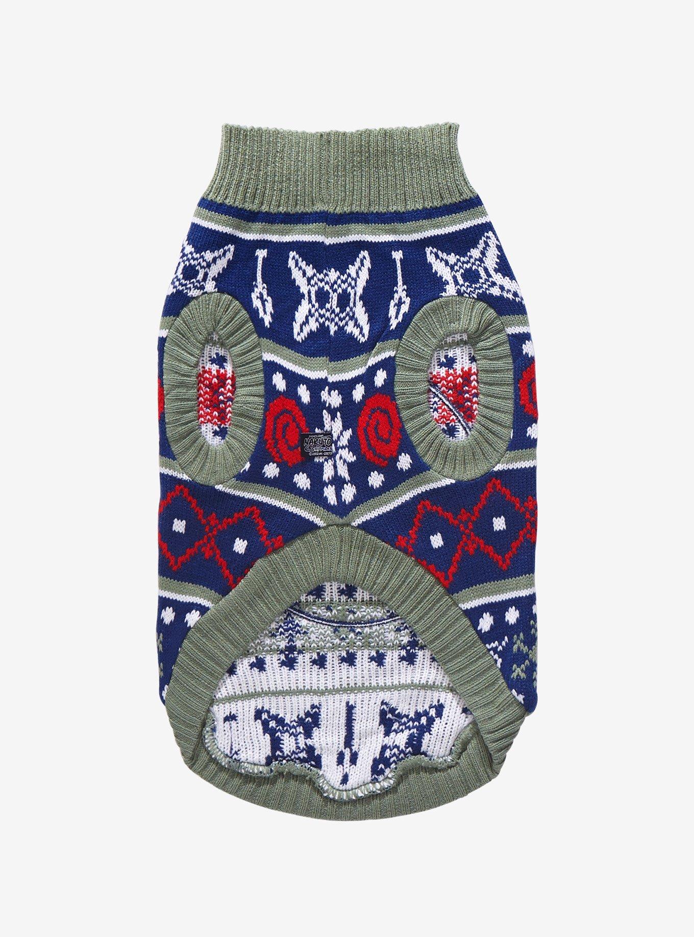 Naruto Shippuden Chibi Kakashi Pet Holiday Sweater - BoxLunch Exclusive, MULTI, alternate