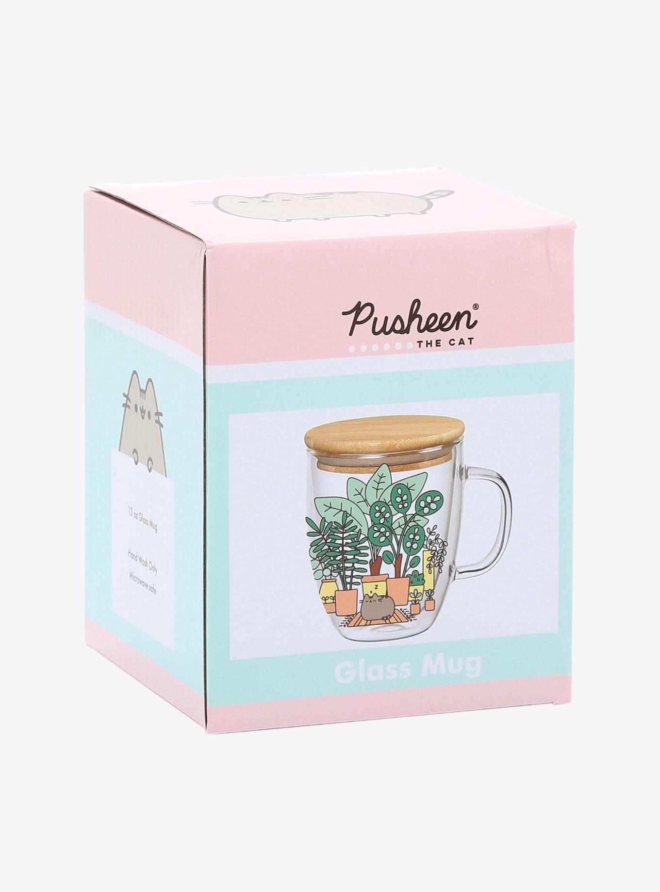 Pusheen Plants Glass Mug, , alternate