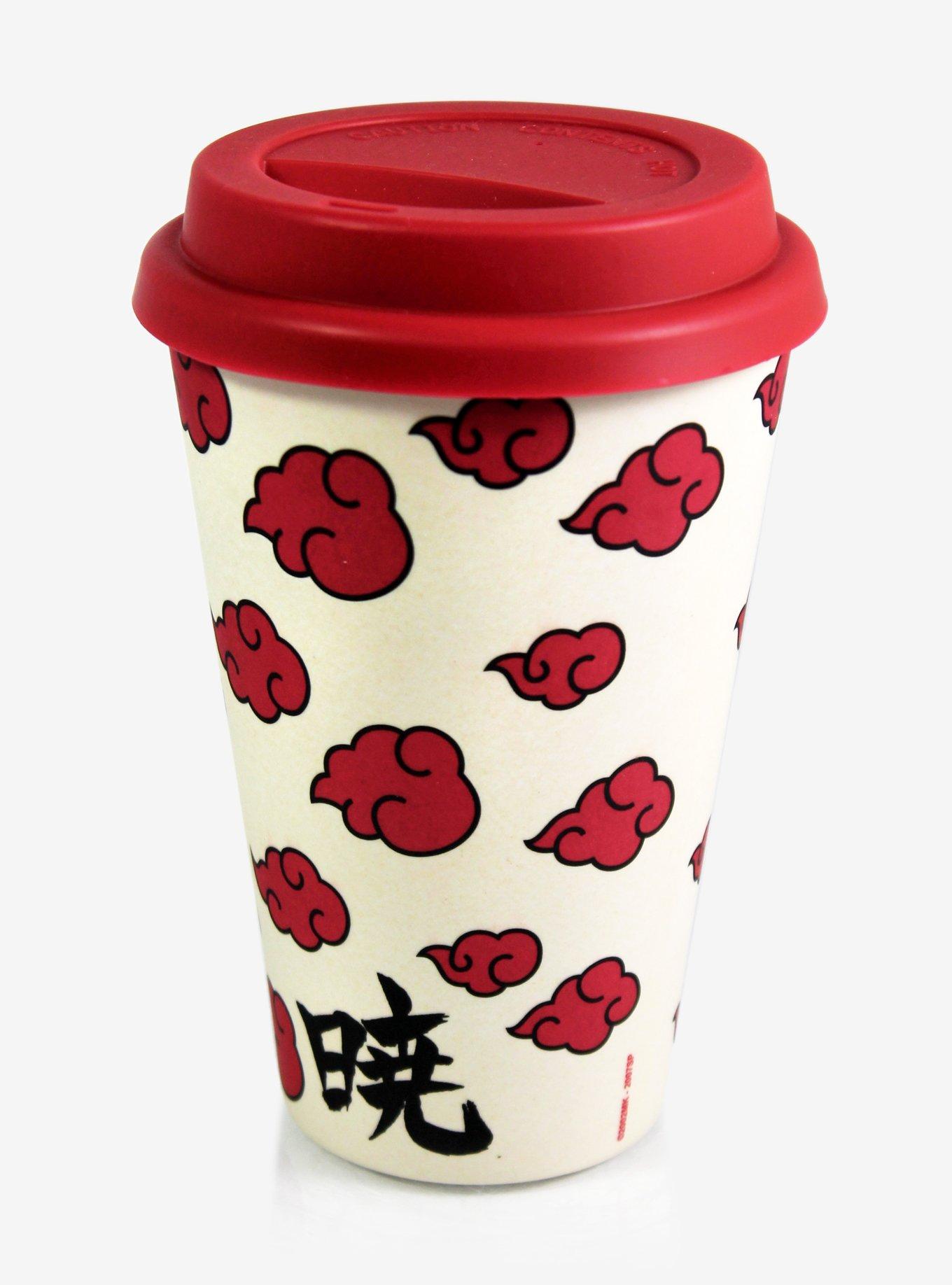 Naruto Shippuden Akatsuki Cloud Symbols Bamboo Travel Mug, , alternate