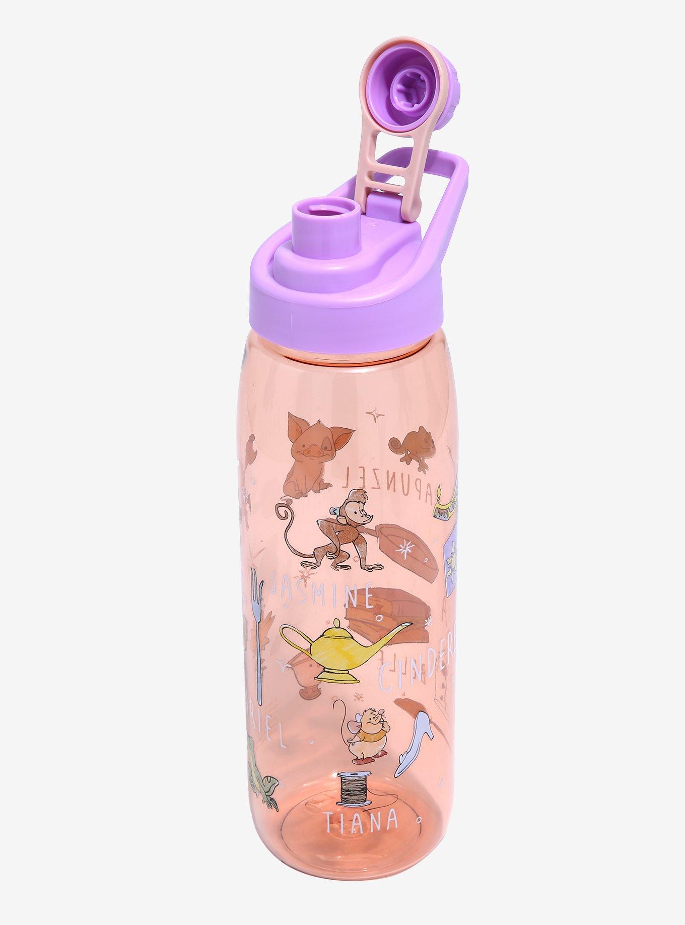 Disney Princess Icons Allover Print Water Bottle, , alternate