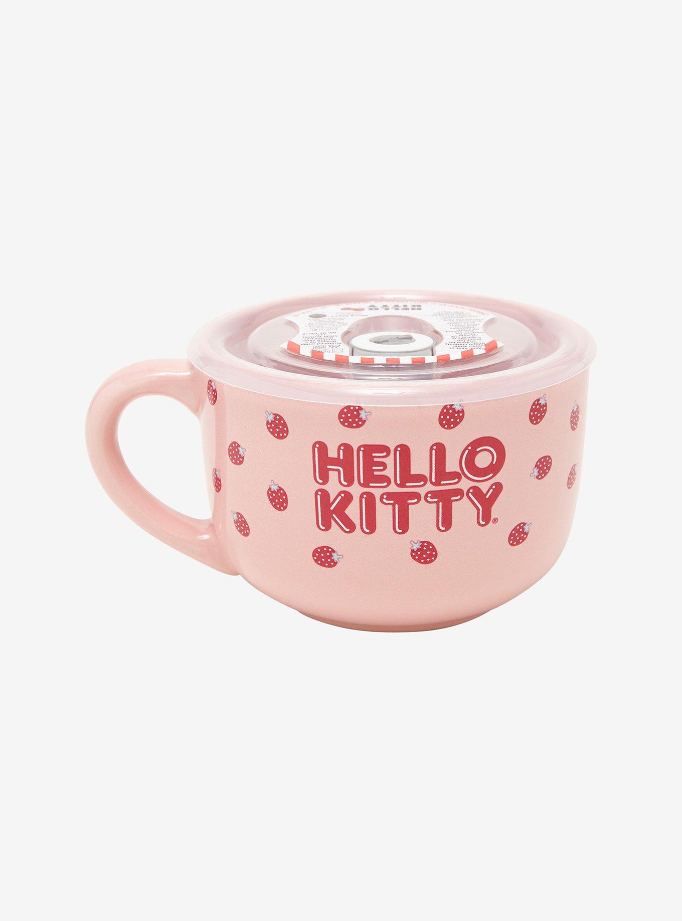 Hello Kitty Strawberries Soup Mug With Lid, , alternate