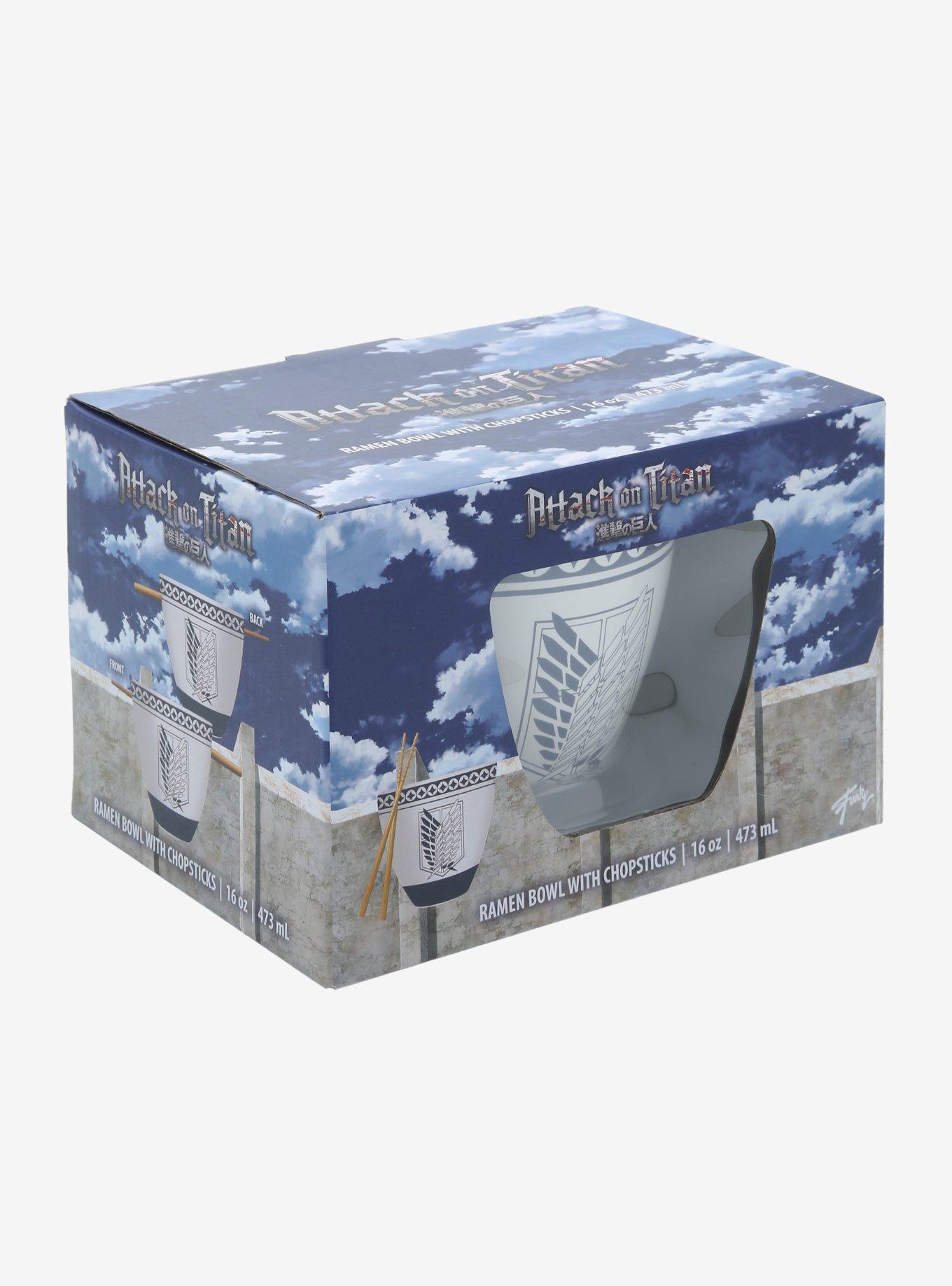 Attack On Titan Ramen Bowl With Chopsticks, , alternate