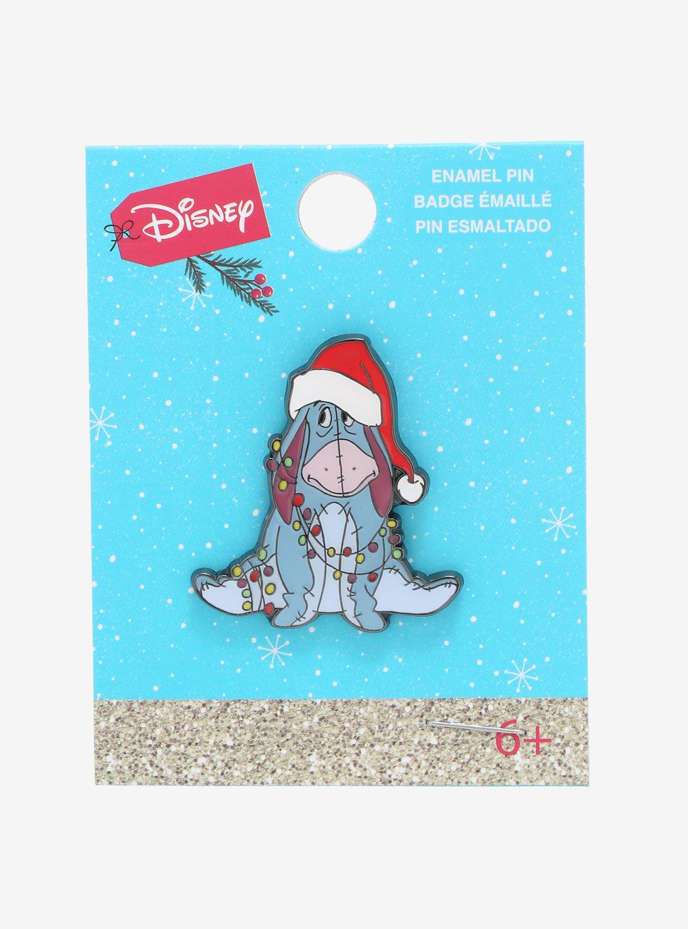 Disney Winnie The Pooh Eeyore Santa Hat Enamel Pin, , alternate