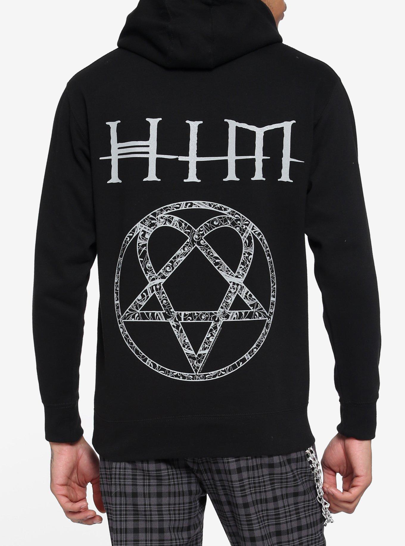 HIM Heartagram Hoodie, BLACK, alternate