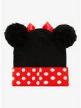 Disney Minnie Mouse Youth Pom Cuff Beanie - BoxLunch Exclusive, , alternate