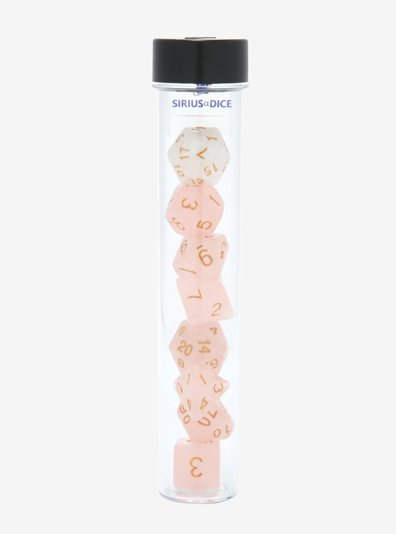 Sirius Rose Quartz Dice Set, , alternate